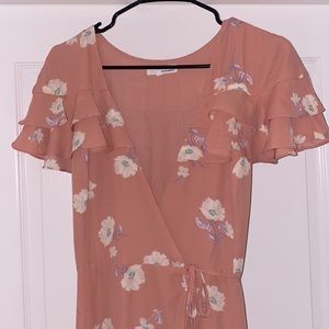 SPRING Wrap Maxi dress. Fully lined. Feminine and flowy Gorgeous colors